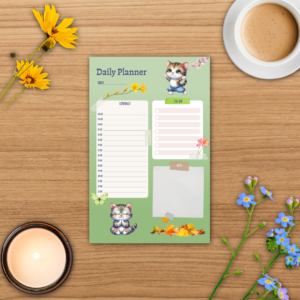 Mindful Cat Yoga Daily Planner Printable