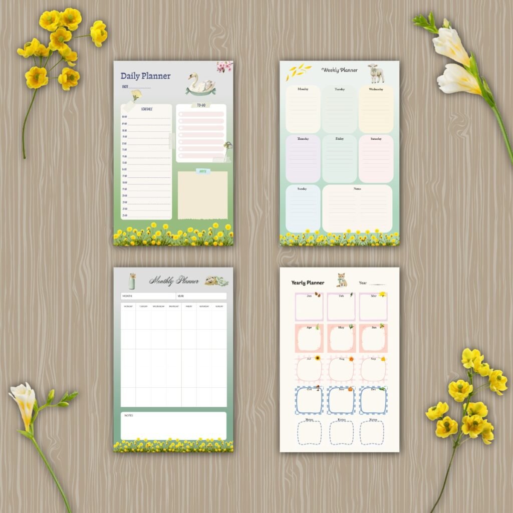 The Sage Woodland Animal Planner Bundle — Daily, Weekly, Monthly & Yearly