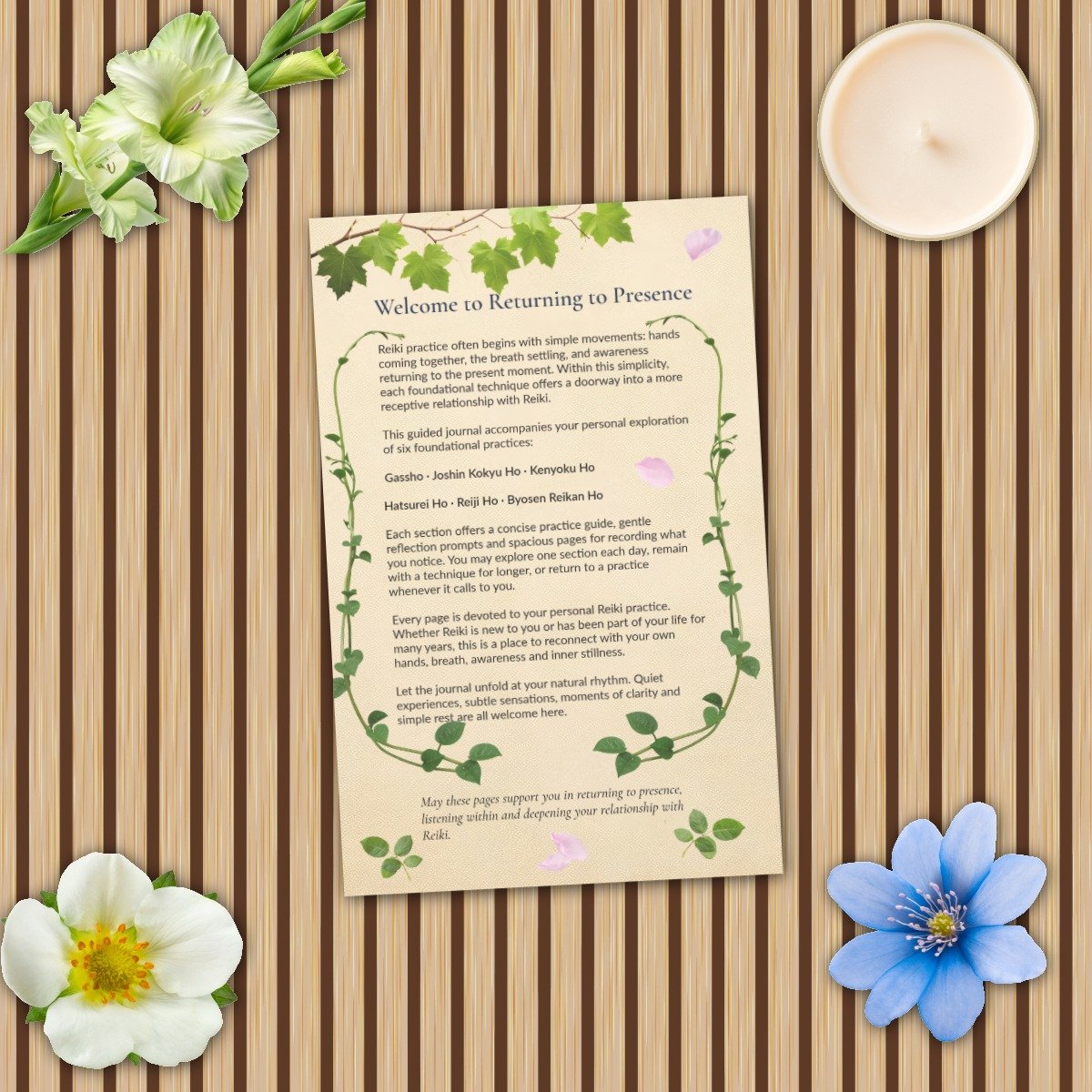 Returning to Presence — A Guided Journal for Foundational Reiki Techniques | Printable PDF - Image 2