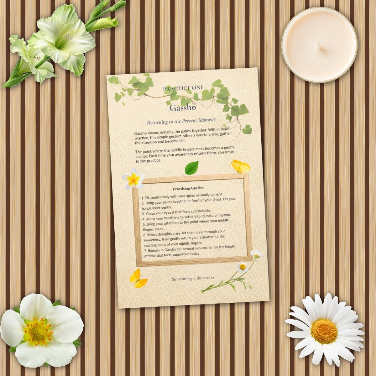Returning to Presence — A Guided Journal for Foundational Reiki Techniques | Printable PDF - Image 5